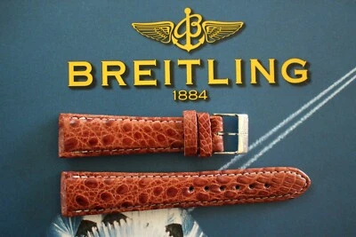 NOS 20MM CORREA DE RELOJ MARRÓN ÓXIDO COCODRILO HEBILLA CORREA DE RELOJ CORREA DE RELOJ PARA WIDELING W Foto 1 de 4
