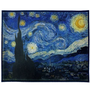 Van Gogh Starry Night Patch Blue Boarder XL Art Sublimation Iron On PhotoPatch - Picture 1 of 1