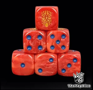 Red forge kin for grimdark sci fi tabletop wargames D6 ancestral battle dice - Picture 1 of 4