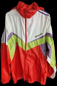 Adidas Windbreaker Regenjacke Trainingsjacke Sport-Gr.6-RaR- Original Vintage  - Bild 1 von 11