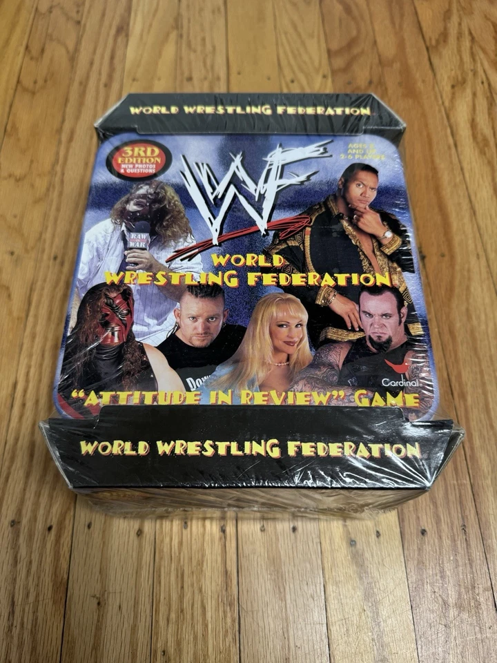 Vtg 1999 WWE WWF Attitude Review Game Trivia 3rd Edition ROOKIE CARDS Sealed New - Image 1 of 4