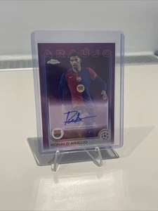 2024-25 Topps Chrome Uefa Club Competitions Chrome Autographs Ronald Araujo /75 - Picture 1 of 2
