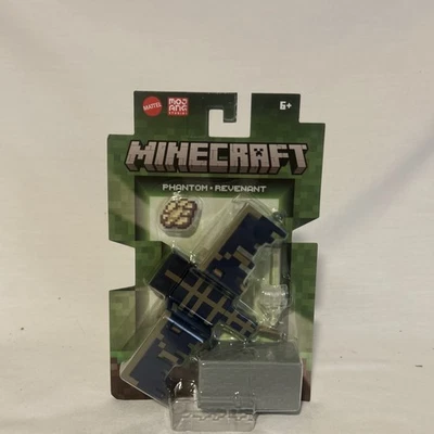 Mattel Minecraft PHANTOM w Phantom Membrane & Quartz Block 4.5" Figure NEW 2025 - Image 1 of 4