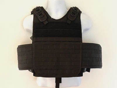 Suporte de placa PROTECH TAC AR 10X12 grande tático 2XL preto Molle Cumerbund - Imagem 1 de 4