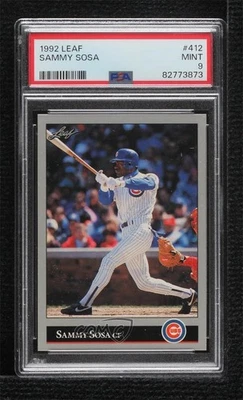 1992 Leaf Sammy Sosa #412 PSA 9 MINT - Image 1 of 2
