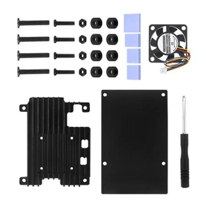 Alloy Protective Case for Raspberry Pi 5 Motherboards With 5V Cooling Fan - Photo 1/11
