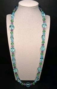 Collar Lucite multicolor vintage con cuentas. 15,207 - Imagen 1 de 5