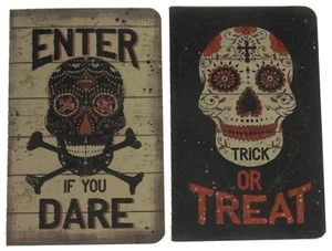 Primitives By Kathy Skull Notebook Lot 4 Trick Treat Enter If You Dare Halloween - Picture 1 of 4