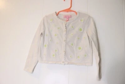 Cárdigan Lily Pulitzer Niños Blanco Manga Larga Imitación Perla Botones Talla 4 (70) Foto 1 de 4