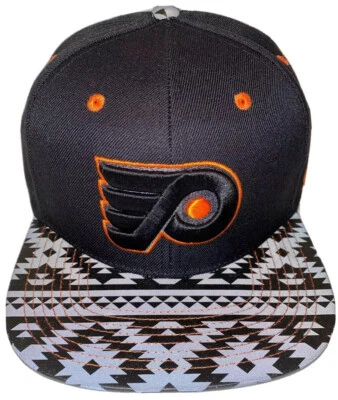 Zephyr NHL Philadelphia Flyers "Tribal” Flat Bill SnapBack Hat NEW WITH TAGS - Image 1 of 4