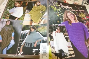ASN KNit & Crochet Pattern Book 1306 Ponchos - Picture 1 of 1