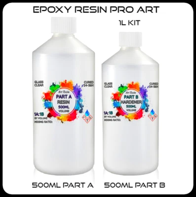 1A:1B VOLUME Premium Epoxy Resin Glass Crystal Clear Casting Art Craft NOBUBBLES - Image 1 of 4