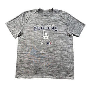 Nike Shirt Men's XXL Los Angeles Dodgers Nike Los Dodgers Dri-Fit Heather Grey - Picture 1 of 14