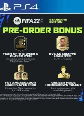 FIFA 22 Standard Edition PS4/PS5 chiave bonus preordine DLC