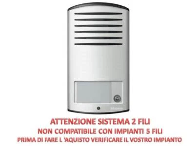 BTICINO terraneo 342911 2 fili pulsantiera audio 2 FILI con 1 tasto di chiamata