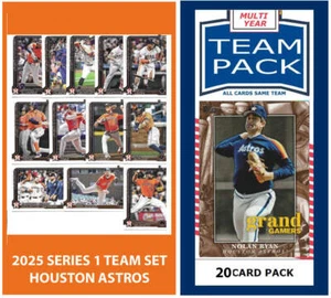 2024 Baseball Team Pack Astros 20 Card Pack Nolan Ryan + 2025 Topps Series 1 Tea - Picture 1 of 5