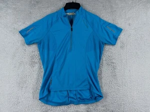 Endura Cycling Jersey Womens Large Blue 1/2 Zip 100% Polyester Pockets READ - Picture 1 of 13