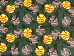 TELA DE LANA VERDE CAZADOR DE SOFTBALLS 416 POR YARDA - Imagen 1 de 1