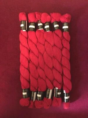 6 x Pearl Cotton embroidery thread cross stitch floss skeins RED Color - Image 1 of 3