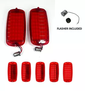 Pair LED Sequential Tail Lights W/ Flasher for 1960-66 Chevy/GMC Fleetside Truck - Picture 1 of 8