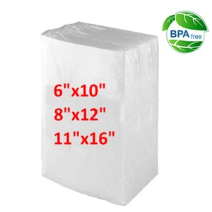 100-200 bolsas selladoras al vacío en relieve 6x10 8x12 11x16 bolsa de sellado de 4 mil para ahorrar alimentos - Imagen 1 de 11