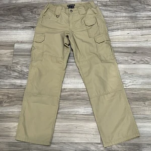 5.11 Tactical Series Khaki Cargo Pants TAC-143 Women's Size: US 4 Elastic Waist - Picture 1 of 12