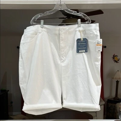 Pantalones cortos de mezclilla blancos Democracy Ab Solution para mujer talla grande 24W nuevos con etiquetas Foto 1 de 4