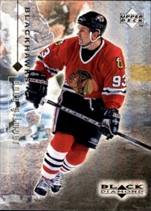 1998-99 Upper Deck diamant noir #18 Doug Gilmour CHICAGO BLACKHAWKS - Photo 1 sur 2