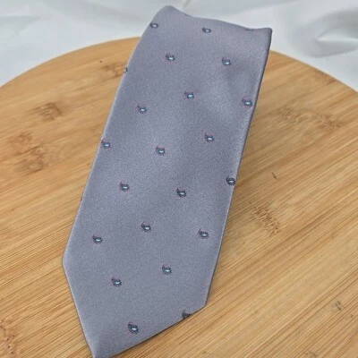 Corbata Surrey Para Hombre 56" en Poliéster/Gris Seda Azul Pizarra Fular Paisley  Foto 1 de 4