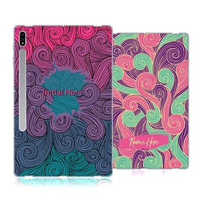 ИНДИВИДУАЛЬНЫЙ ПЕРСОНАЛИЗИРОВАННЫЙ МЯГКИЙ ГЕЛЕВЫЙ ЧЕХОЛ С ЯРКИМИ ЗАВИТКАМИ ДЛЯ ПЛАНШЕТОВ SAMSUNG 1 - Изображение 1 из 4