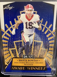 2023 Leaf Draft - Award Winners Blue #13 Brock Bowers (RC)