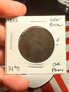 1865 Great Britain 1 Penny - Picture 1 of 2
