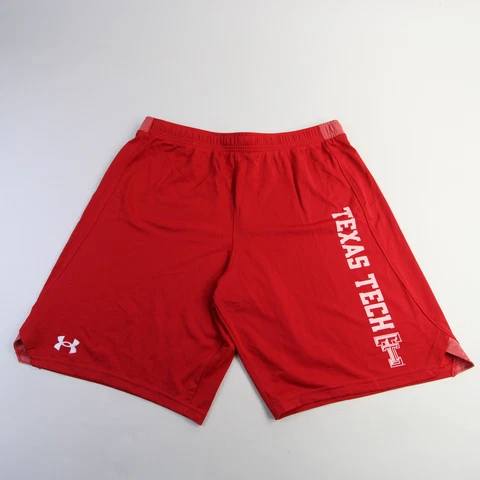 Texas Tech Red Raiders Under Armour HeatGear Athletic Shorts Men's Red New Cover