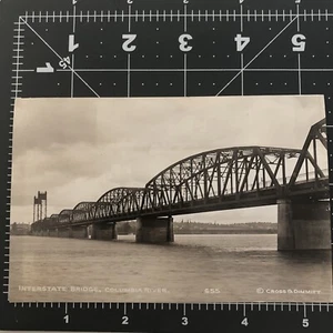 Interstate Bridge Columbia River Vancouver WA RPPC Cross & Dimmitt 655 Unposted  - Picture 1 of 2