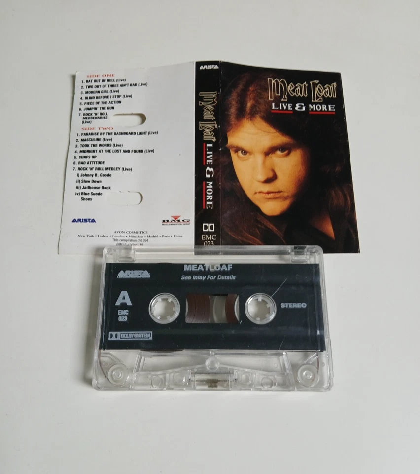MEAT LOAF LIVE & MORE CASSETTE TAPE ARISTA 1994 - Image 1 of 1