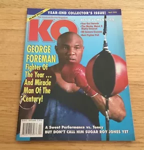 KO Boxing Magazine April 1995 George Foreman Cover No Label Newsstand - Picture 1 of 2