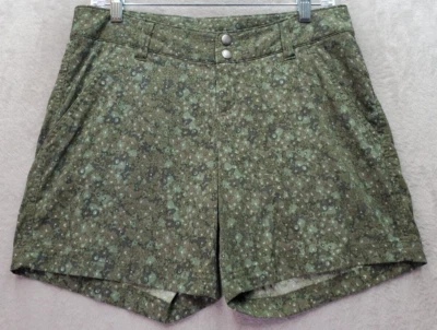 Mini Pantalones Cortos Columbia Para Mujer Talla 8 Verde Estampado Camuflaje Bolsillos Frente Plano Tiro Medio Foto 1 de 4