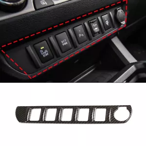 Panel de botones de consola central ABS de fibra de carbono para Toyota Tacoma 2016-2022 - Imagen 1 de 10