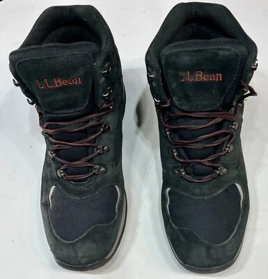 Botas de caminhada LL Bean Black 05455 masculinas tamanho 14 M camurça com cadarço - Imagem 1 de 4