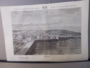Gravure 19°noir et blanc: ALGERIE GENERALE...ALGER - Picture 1 of 1