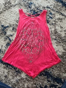 SJS Pink Sleeveless Tank Shirt Top M - Picture 1 of 4