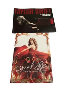 Taylor Swift LOT 2 OFFICIAL TOUR BOOK PROGRAMS Red Speak Now Poster Free Ship - Imagen 1 de 9