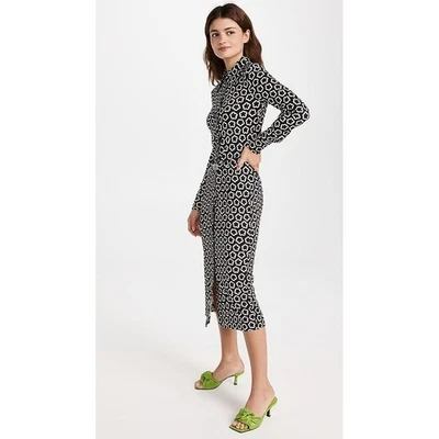 Vestido polo de malha Tory Burch The Flower jersey preto branco tamanho 14 - Imagem 1 de 4