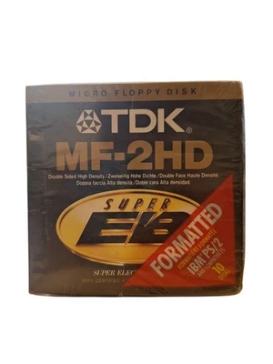 Micro disquete TDK MF-2HD Super EB 10 paquetes NUEVO discos sellados disco Foto 1 de 4