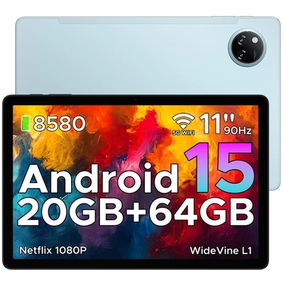 DOOGEE Tab A9+ Android 15 平板电脑 11 英寸平板电脑 带 90Hz,8580mAh 20GB+64GB 2025 — 第 1/4 张图片