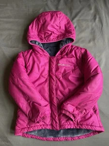 Girls Columbia Heavy Jacket Kids- Reversible Pink-Size XS 4-6 - Picture 1 of 7