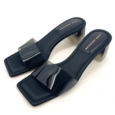 Sandalia Good American Block Heel Slide Negra 001 Talla 9 GA119K-X Foto 1 de 4