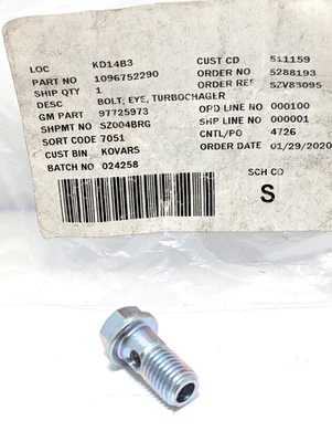 Genuine GM OEM 97725973 Bolt Air Compressor Housing Mount - Image 1 of 4