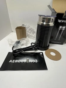 Nespresso Aeroccino 3 Elektrischer Milchaufschäumer Schaum Schwarz 3694-US-BK 450 Watt - Bild 1 von 7