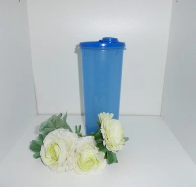 Tupperware Wasser-Max ❤ Getränkebehälter Saftkrug 1L Junge Welle Blau Neuw. - Bild 1 von 4